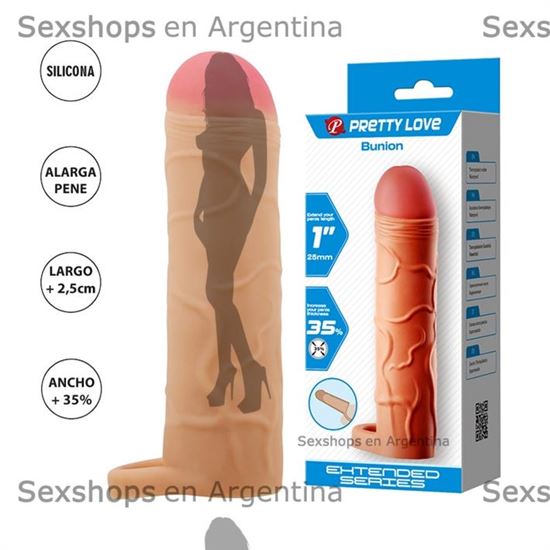 Extension Bunion para pene de 2,5 cm